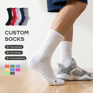 Professional Basketball Socks Non-slip Thick Towel Socks Breathable Men’s and Women’s Sports Running Socks