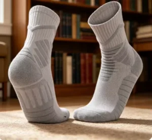 Professional Compression Crew Socks Breathable Arch Support Athletic Socks for Basketball Training