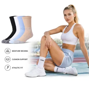 Professional Crew Knitted Nylon Basketball Sports Socks Non slip Friction resistant Sweat absorbing Wear resistant Breathable