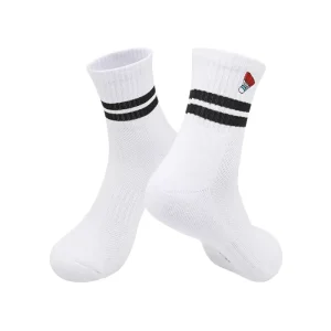 Professional Crew Striped Badminton Socks for Women (Spandex Wool Thickened) Men’s Sweat Absorbing Anti Slip Sports Socks