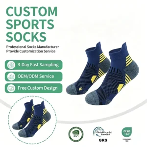 Professional Customizable Sports Socks Men Women Quick Drying Breathable Anti Bacterial Marathon Basketball Thick Ankle Body