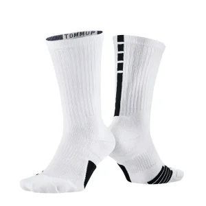 Professional Elite Sports Basketball Socks Men American Style Thickened Cushioned Mid-Calf Crew Custom Design for All Seasons
