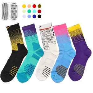 Professional Fashion Men’s Sport Athletic Socks Durable Compression Performance Long Socks Custom