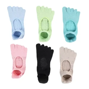 Professional Five-Finger Yoga Socks for Ladies Non-Slip Fitness Five-Toe Style with Customizable Body and Bottom Logo Position