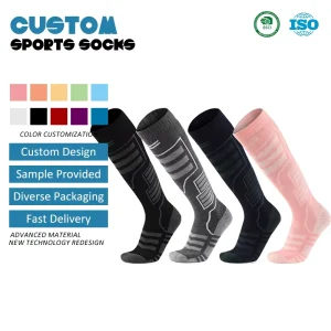 Professional Grade Medias Esqui Chaussettes Ski Thermal Insulated Heavy Duty Snowboard Winter Hiking Merino Wool Ski Socks