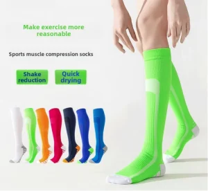 Professional Gradient Compression Socks Men Women Cross Border Long Running Jumping Yoga High Crew Calf Segmentation Pressure