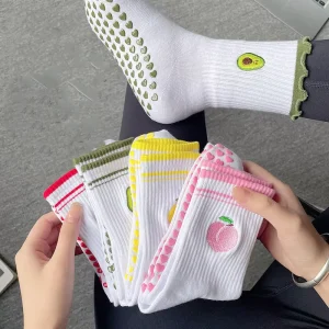 Professional Grips Non Slip Yoga Sock Autumn Winter Pilates Crew Tube Ballet Dance Indoor Fitness Youth Socks