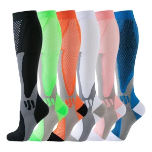 Professional Knee High Compression Socks Firm Support High Elasticity Athletic Men Women Sport Socks Legwear