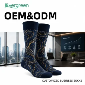 Professional Knitted Men’s Dress Socks Combed Cotton Business Socks Breathable Formal Crew Socks Custom Logo Factory Bulk