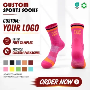 Professional Marathon Hiking Road Running Socks Towel Bottom Non Slip Moisture Absorbing Anti Bacterial Crew Sports Socks