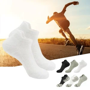 Professional Marathon Running Sock Men Women Sports Fitness Thickened Cushioned Short Tube Low Cut Boat Ankle Socks