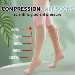Professional Medical Compression Socks Breathable Knee High Toeless Socks Custom Design