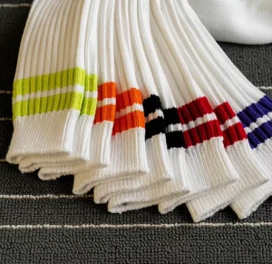 Professional Men’s Anti Slip Crew Grip Sport Ski Socks Long Tube Outdoor Mountain Sweat Absorbing Knitted Towel Autumn Letter
