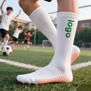 Professional Men’s Performance Elite Football Socks Thick Terry Cotton Non-Slip Design Custom Logo Pattern for Spring Season