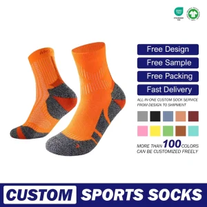 Professional Men’s Women’s Marathon Running Sports Socks Non Slip Outdoor Knitted Crew Spring Summer Towel Bottom