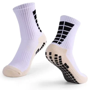 Professional Non Slip Dot Grip Thick Terry Cushioned Mens Football Socks for Match Game