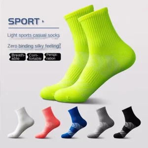 Professional Outdoor Sports Running Socks for Men Women Breathable Basketball Short Barrel Badminton Knitted Crew Socks