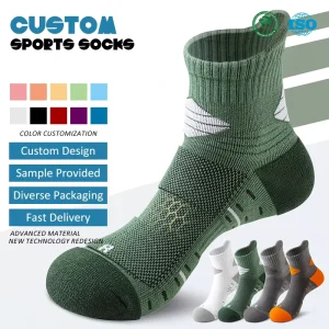 Professional Performance Sports Thick Terry Cushioned Breathable Cotton Anti Odor Medias Chaussettes Men Hiking Marathon Socks