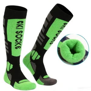 Professional Ski Socks Knee High Thermal Winter Sports Socks for Men Thick Terry Cushion Warm for Skiing Snowboarding Hiking