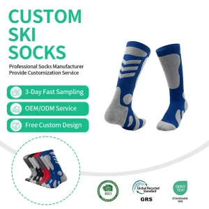 Professional Sports Ski Socks Material Cold Proof and Warm Over the Knee Customizable Logo Available