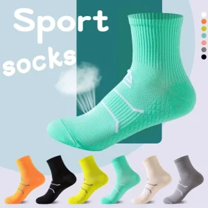 Professional Sports Socks Marathon Running Towel Bottom Men’s and Women’s Fitness Quick Drying Crew Sports Socks
