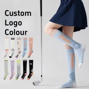 Professional Women’s Knee High Compression Yoga Sports Socks Slimming Fitness Pilates Jump Rope Custom Bottom Moisture Wicking