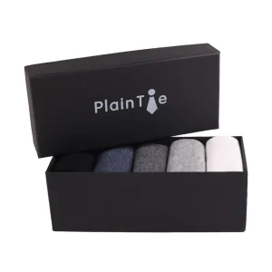 Pure Color Breathable Cotton Dress Socks Men Tube Bamboo Box Packing Socks Sports Business Lengthen Crew Socks