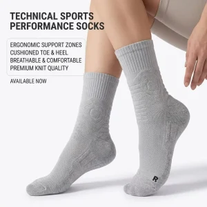 Pure Color White Black Gray Youth Spring Sport Athletic Crew Socks Standard Thickness Custom Logo Knitted Bottom