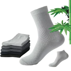 QIANGYI Breathable Bamboo Fiber Socks Men Soft Business Summer Custom Bamboo Socks