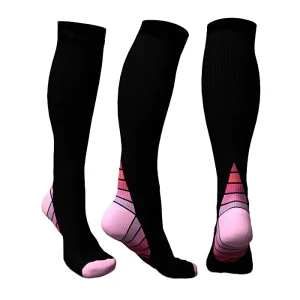 Quality Crew Men’s Compression Socks Breathable Nylon Custom Sizes15 20mm Knitted Technique Spring Running Body