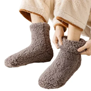 Quality Men’s Winter Thickened Indoor Thermal Socks Customized Anti Pilling Spandex Polyester Quick Dry Anti Slip Slipper Crew
