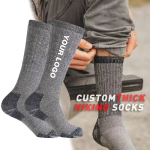 Quality Winter Warm Crew Hiking Socks Custom Merino Wool Thermal Breathable Quick Dry Outdoor Sport Walking Standard Thickness
