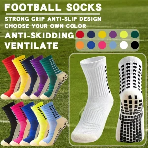 Quality Youth Adult Crew Football Ankle Custom Grip Dot Cuff Bottom Socks Soccer Cushioned Anti Slip Breathable Anti Bacterial