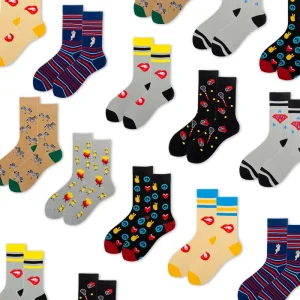 Quentin Bulk Mens Personalized Dress Socks Crew Happy Funny Crazied Colorful Dress Socks Unisex With logo Cotton
