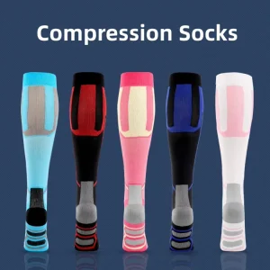 Ready Stock Unisex Colourful Calf Compression Socks Sports Running Hiking Travel Anti Fatigue Socks
