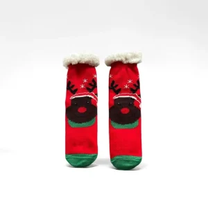 Ready to Ship Anti slip Fashion Polka Dot Floor Christmas Socks for Women