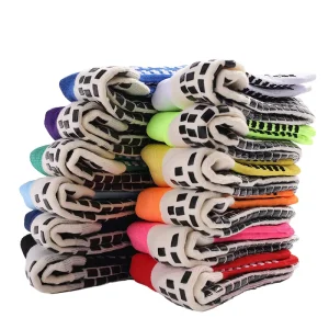 Ready to Wear Casual Men’s Soccer Character Pattern Polyester Socks with Non Slip Rubber Soles