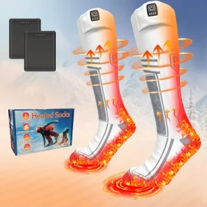 Rechargeable Battery Heated Socks for Outdoor Winter Sports Thermal Electric Warm Socks for Men Women Cold Weather