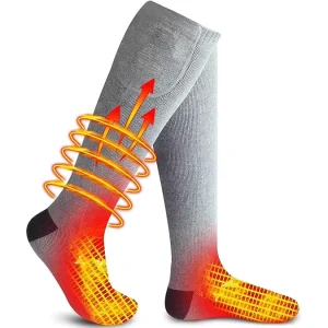 Rechargeable Battery Operated Disposable Thermal Socks 100% Cotton Casual Solid Breathable Anti-Bacterial Heated Winter Warm