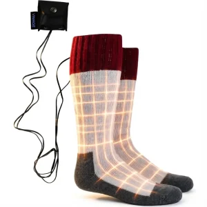 Rechargeable Battery Woven Heated Thermal Socks Winter Electric Heating Socks for Youth & Adults Outdoor Use