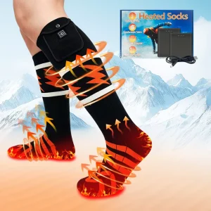 Rechargeable Electric Heated Socks Winter Thermal Warm Socks For Boots USB Heating Socks For Men Women Cold Weather Outdoor