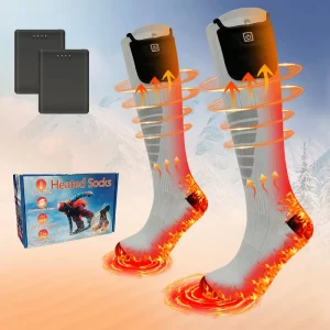Rechargeable Electric Heated Socks With Smart Temperature Control Thermal Winter Warm Socks For Men Women Outdoor Use
