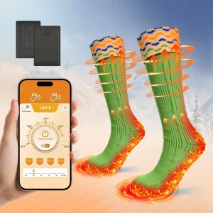 Rechargeable Heated Socks for Men and Women Thermal Winter Electric Warm Socks with Long Lasting Battery Heating
