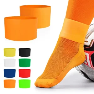 Reusable Silicone Children’s Soccer Leg Bands Football Shin Guard Holders Sock Sleeves Anti Bacterial No Tape Shin Pad Retainer