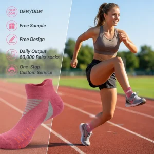 Running Crew Socks Men Women Anti Blister Moisture Wicking Quick Dry Eco Friendly Athletic Training Bottom Logo 3/6 Pairs Bulk