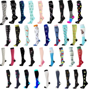 Running Custom Large Compression Socks Stockings 15 20 Mmhg Men Women Sports Socks Marathon Cycling Football Varicose Veins Sock