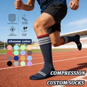 Running Design Compress Men Socks Compression Unisex Athletic Arch Support Logo Sports Socks Outdoor Custom Socks