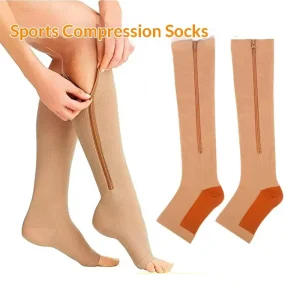 Running Exercise Pressure Socks Compression Socks Calf Elastic Socks Compression Socks Zipper Socks