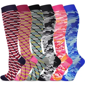 Running Men Women Athletic 20 30mmhg Stocking High Knee Nurse Sport Compression Socks