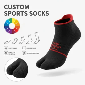 Running Socks Men’s Tabi Toe Splitting Trail Running Socks Anti Odor Soft Thermal for Winter
